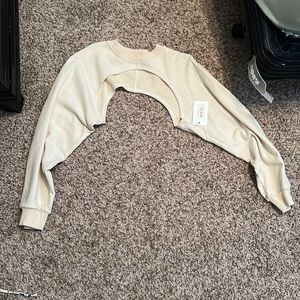 Tan crew neck cover blupoppy boutique
